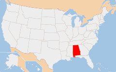 Alabama 지도