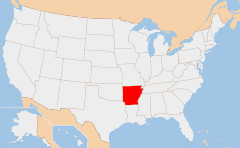 Arkansas 지도